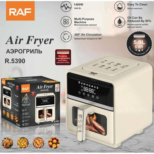 مقلاة RAF الهوائية R.5390 – 1400 واط – سعة كبيرة – سهلة الاستخدام