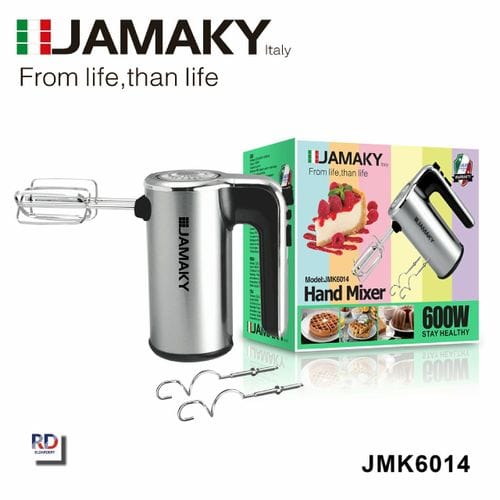 Jamaky خلاط يدوي كهربائي – 600 واط – ستانلس ستيل  – JMK6014