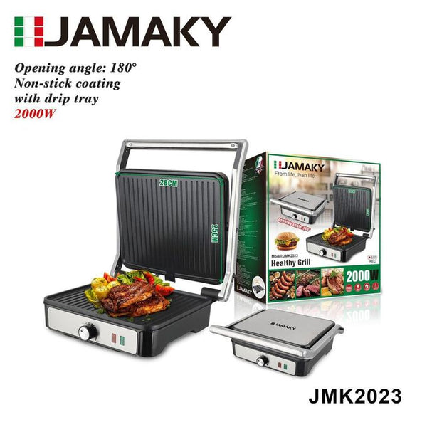 شواية وصانعة ساندويتشات جاماكي JMK-2023 – 2000 واط – فضي