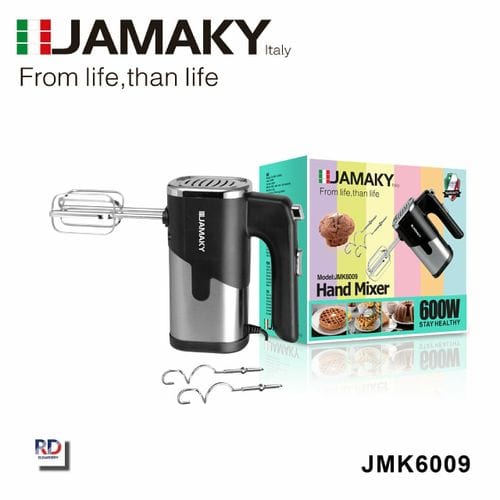 Jamaky خلاط ومضرب بيض وعجان كهربائي – 600 واط – JMK6009
