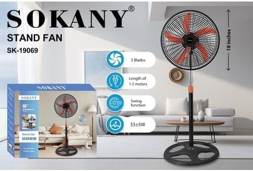 مروحة سوكانى استاند عامود 18 بوصة - 19069-SK