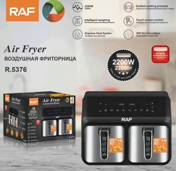 قلاية هوائية ديجتال – RAF – درج مزدوج 4.5+4.5 لتر R.5376