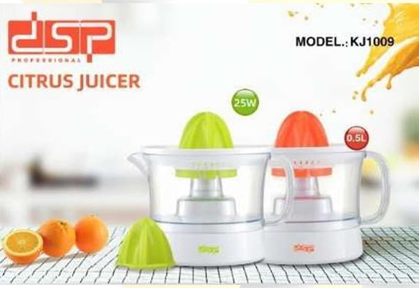 عصارة برتقال كهربائية 0.5 لتر، 25 واط، مخروطين ضغط، موتور نحاسي – موديل KJ1009