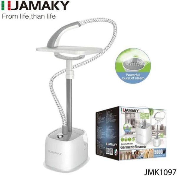 مكواة بخار عمودية جاماكي - 5000 واط - سعة 1.6 لتر - موديل JMK-1097 | احترافية للملابس والستائر