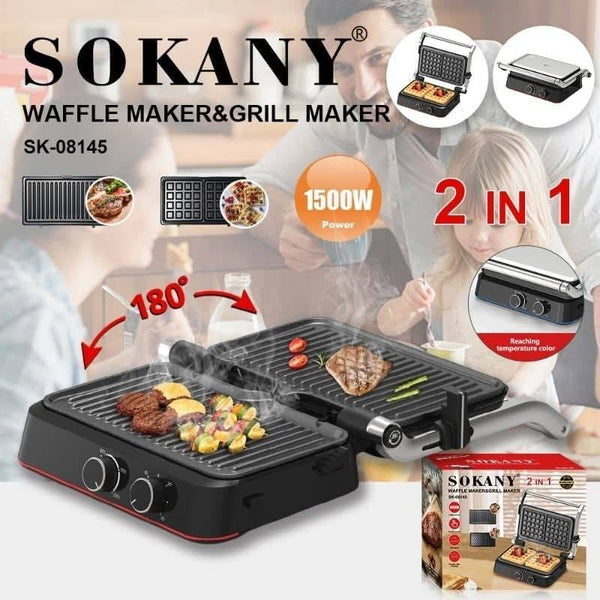 جريل ميكر + وافل سوكاني 2×1، 1500 وات – 08145-SK