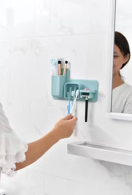 حامل ومنظم فرش الأسنان والميكب