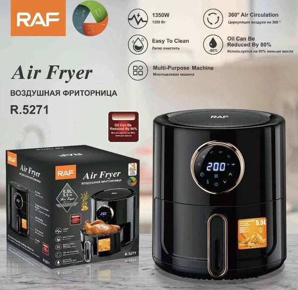 RAF راف قلاية هوائية بدون زيت 1350 وات، 5.5 لتر (R.5271)