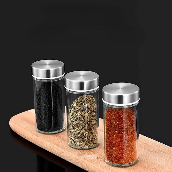 SG-Mart Spice Rack Organizer with 12 Empty Spice Jars for Cabinet Countertop spice Imitation Wood Portable seasoning Stainless Steel Storage Rack Stand Holder for Kitchen Hotel