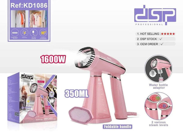 مكواة بخار محمولة للملابس – 1600 واط – خزان 350 مل – قابلة للطي ومناسبة للسفر – DSP 1086KD