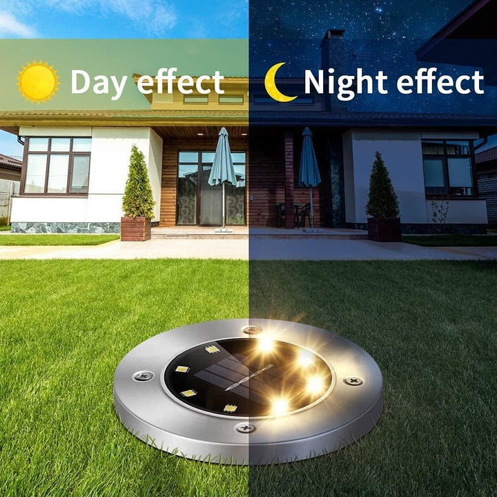 مصباح أرضي ليد يعمل بالطاقة الشمسية ٤ قطع