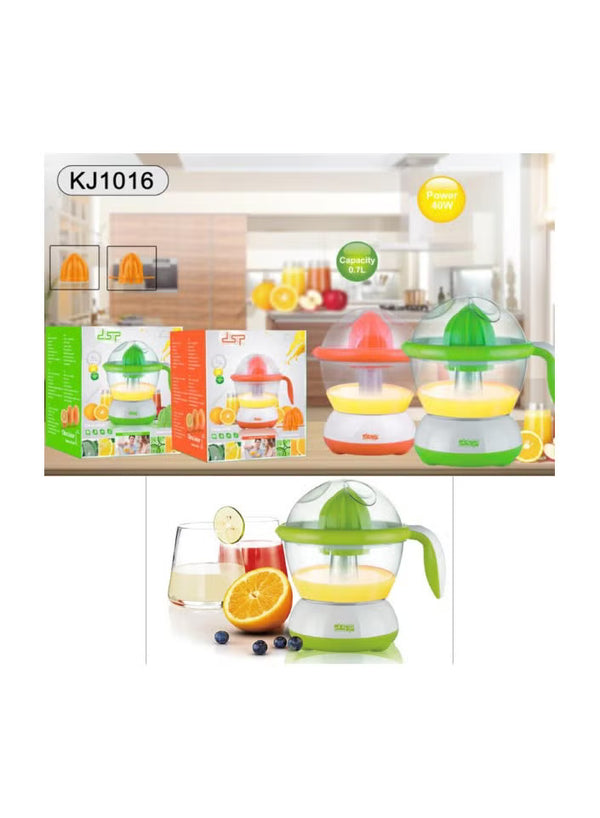 عصارة برتقال كهربائية 40 وات، سعة 0.7 لتر، دوران في اتجاهين، مخروطين ضغط، أجزاء قابلة للفصل – موديل KJ1016