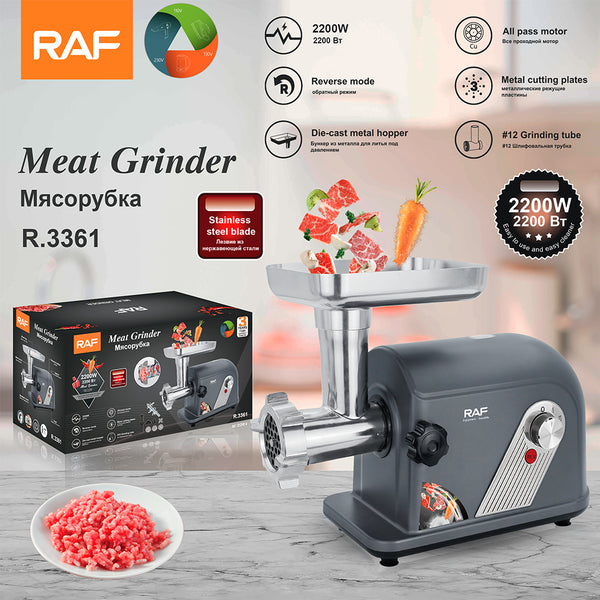مفرمة لحمة RAF استنلس – 1000 وات – موديل R.3361