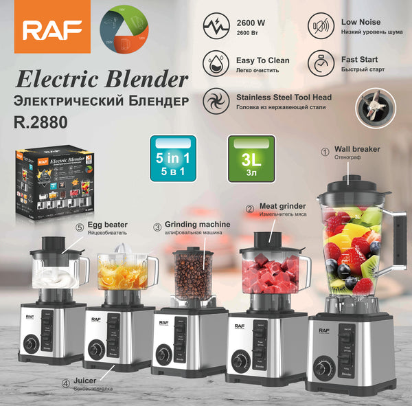 خلاط كهربائي استنلس 2600 وات 1×5 لتر – R.2880