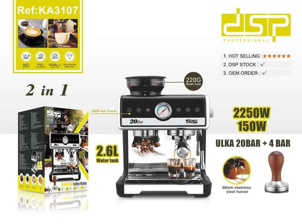 آلة صنع الإسبريسو الذكية بضغط 20 بار - KA3107