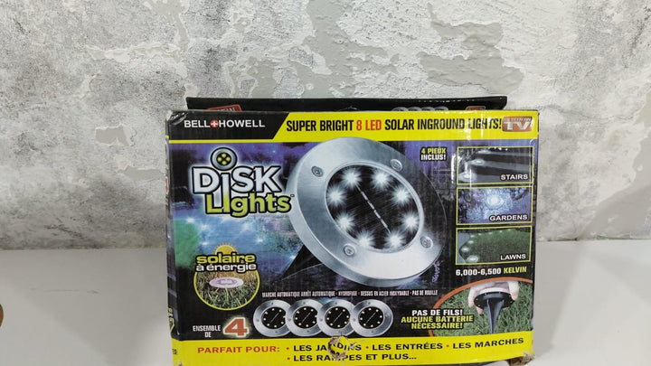 مصباح أرضي ليد يعمل بالطاقة الشمسية ٤ قطع