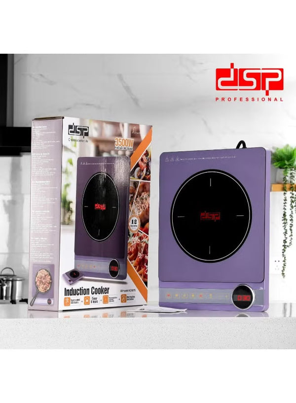 موقد حث كهربائي بشاشة LCD – تحكم لمسي، طاقة 3500 واط، لوحة كريستالية، مؤقت 6 ساعات – موديل KD5075