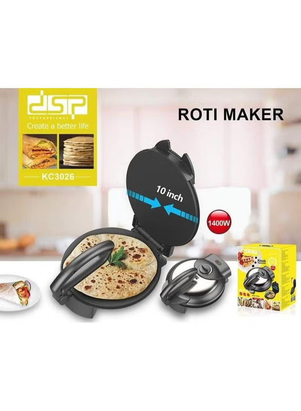 صانع الخبز والكريب الكهربائي متعدد الاستخدامات – 1400 واط – سطح غير لاصق – KC3026