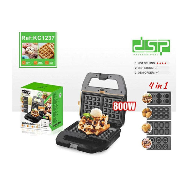 صانع الوافل 4 في 1 متعدد الاستخدامات - 800 وات - KC1237
