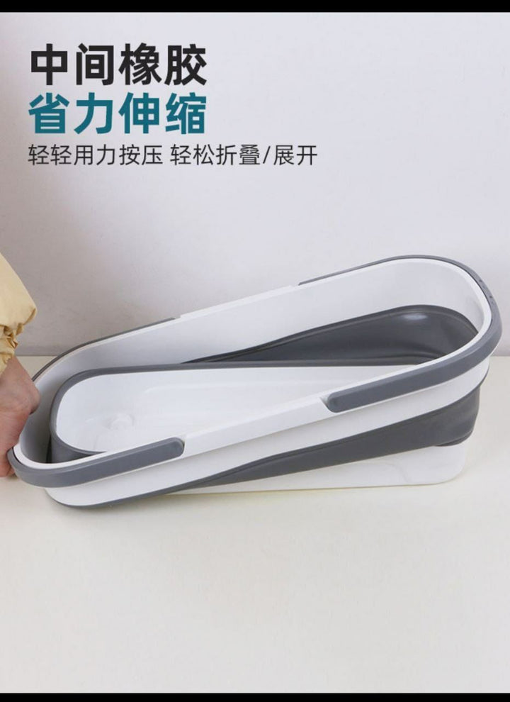 جردل سيليكون قابل للطي – تصميم مستطيل عملي بحجم 55×25 سم 🧼🪣