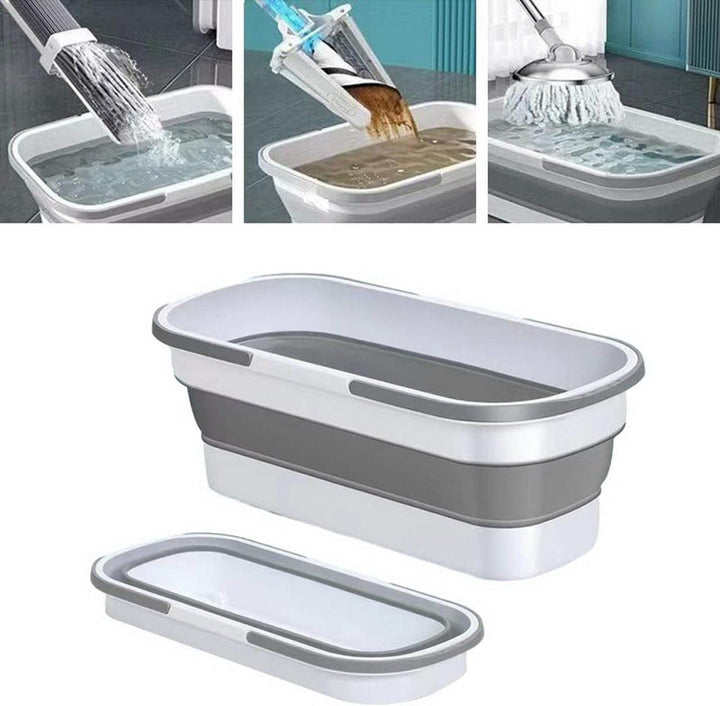 جردل سيليكون قابل للطي – تصميم مستطيل عملي بحجم 55×25 سم 🧼🪣