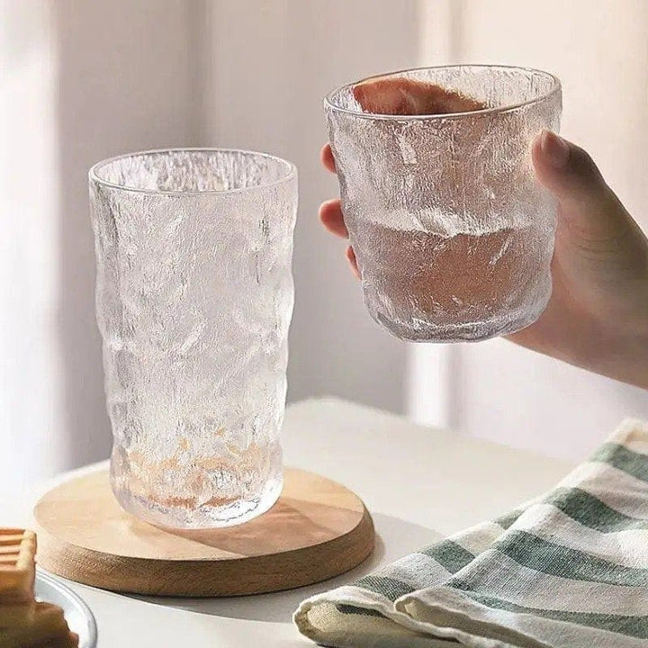 🥤 طقم أكواب مشبر ألوان – 6 قطع بتصميم أنيق وخامة زجاج مستورد