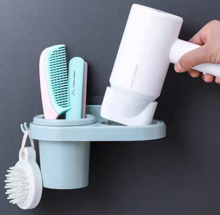 💈 حامل استشوار حائطي بلاستيك – لتنظيم مثالي وسهولة في الاستخدام