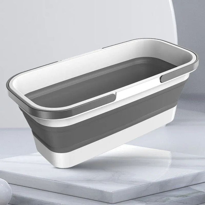 جردل سيليكون قابل للطي – تصميم مستطيل عملي بحجم 55×25 سم 🧼🪣