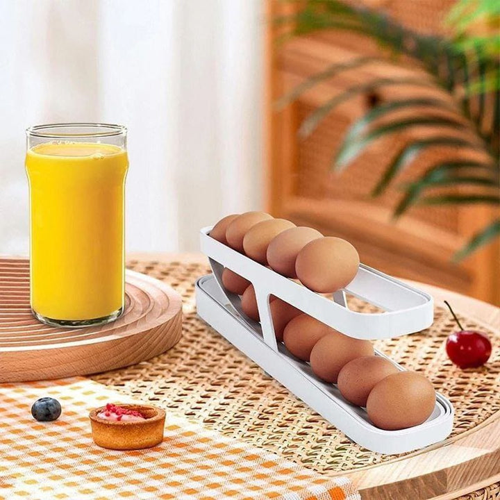 منظم البيض 2 دور – تصميم جديد وموفر للمساحة 🥚🧊
