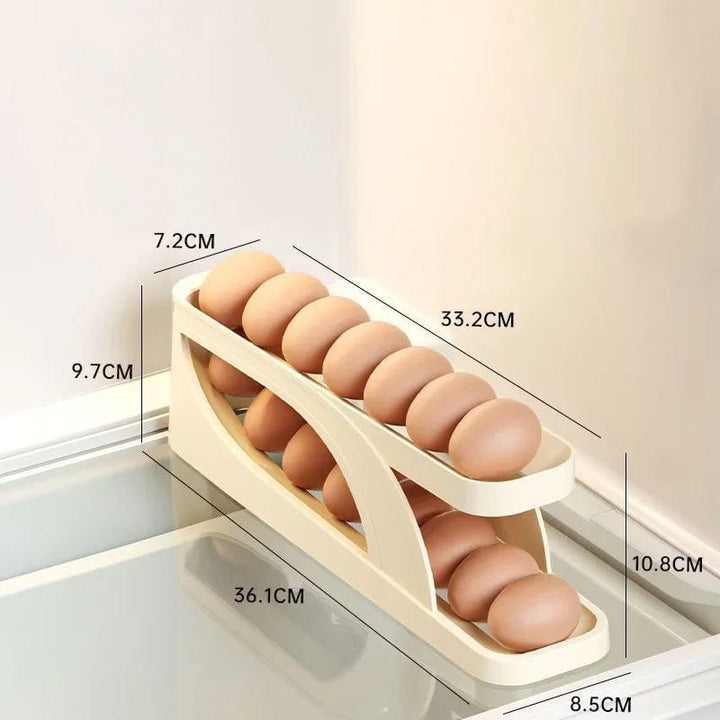 منظم البيض 2 دور – تصميم جديد وموفر للمساحة 🥚🧊