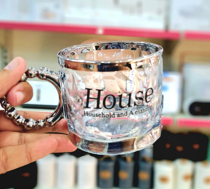 ☕ مج بايركس ماركة House – تصميم بابلز سيلفر أنيق وفاخر ✨