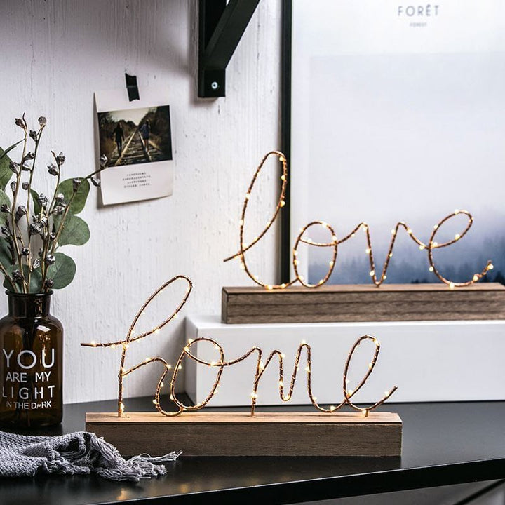 🏷️ إضاءة ديكور HOME &amp; LOVE – لمسة رومانسية وديكورية ساحرة ✨💡