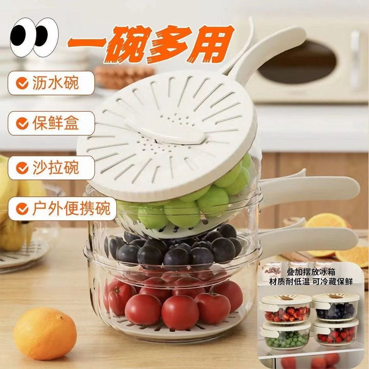 🛒 مجفف الفواكه والخضروات القابل للطي بغطاء – للتجفيف والتخزين في آن واحد 🌗✨