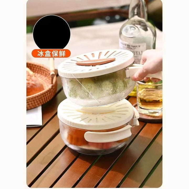 🛒 مجفف الفواكه والخضروات القابل للطي بغطاء – للتجفيف والتخزين في آن واحد 🌗✨